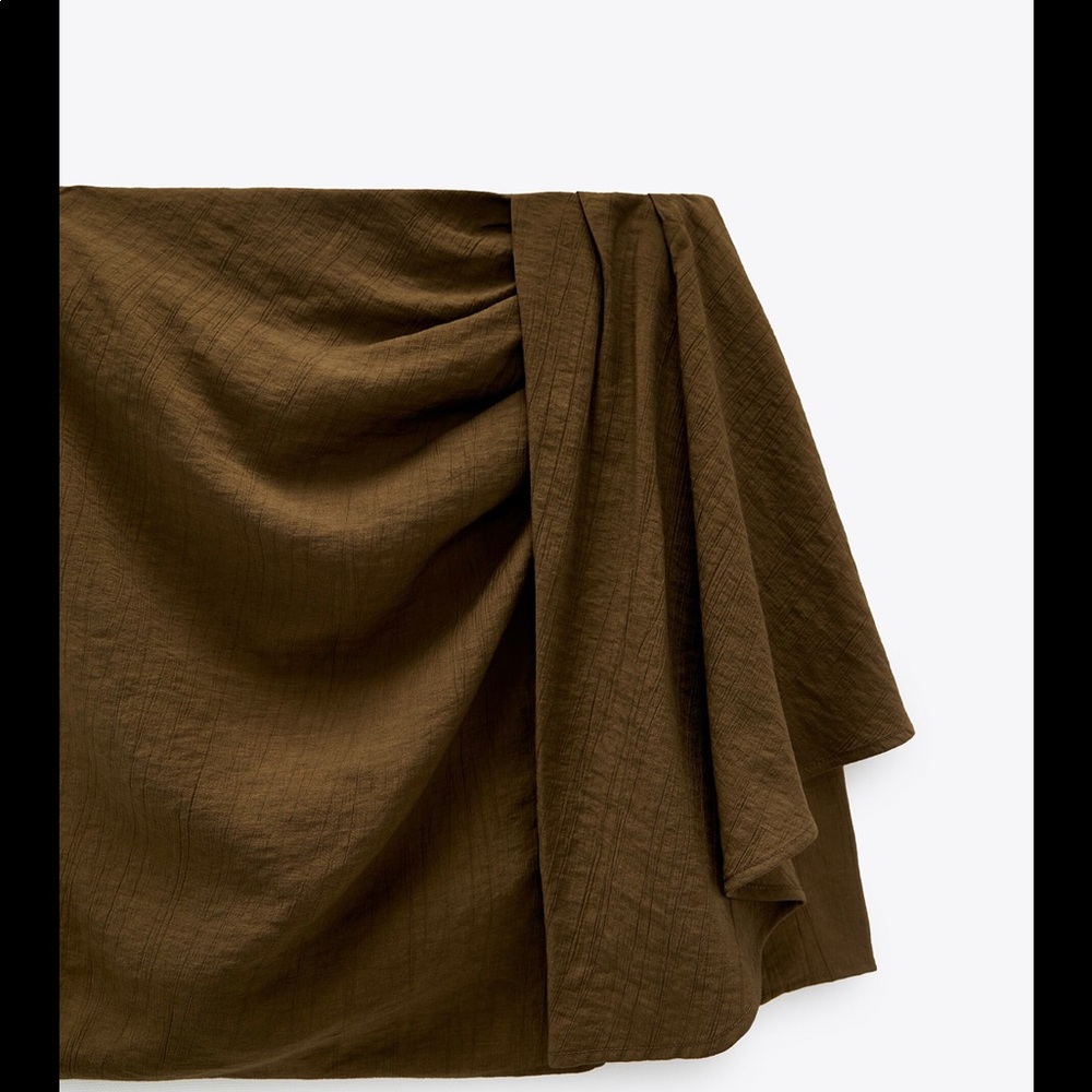 Zara Ruched Mini Skirt - Picture 9 of 9
